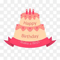 彩色蛋糕生日标签矢量图-空若网 彩色蛋糕生日标签矢量图-空若网