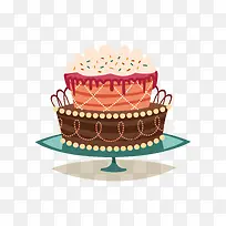 创意手绘生日蛋糕插画素材-空若网 创意手绘生日蛋糕插画素材-空若网