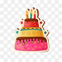 创意卡通手绘生日蛋糕素材-空若网 创意卡通手绘生日蛋糕素材-空若网
