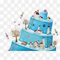 卡通手绘蛋糕插画素材-空若网 卡通手绘蛋糕插画素材-空若网