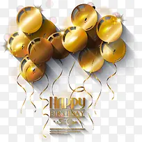 生日快乐金色主题矢量图片-空若网 生日快乐金色主题矢量图片-空若网