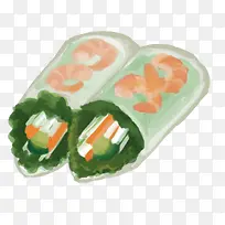 生春卷手绘画素材图片-空若网 生春卷手绘画素材图片-空若网