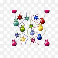 彩色圣诞吊球无缝背景矢量素材-空若网 彩色圣诞吊球无缝背景矢量素材-空若网
