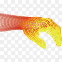 矢量红色绚丽科技手-空若网 矢量红色绚丽科技手-空若网