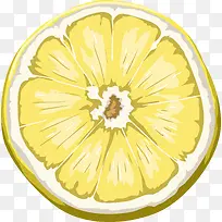 切开的柠檬片矢量图-空若网 切开的柠檬片矢量图-空若网