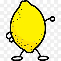 金色柠檬水果矢量图-空若网 金色柠檬水果矢量图-空若网