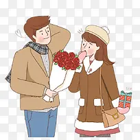 卡通示爱的男人免抠图-空若网 卡通示爱的男人免抠图-空若网