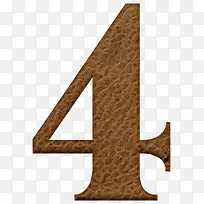 木头衬线体数字4-空若网 木头衬线体数字4-空若网