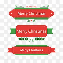 3款圣诞节快乐标签矢量素材-空若网 3款圣诞节快乐标签矢量素材-空若网