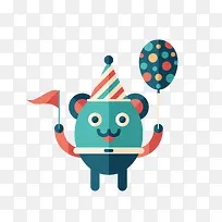 复古矢量可爱卡通小熊圣诞-空若网 复古矢量可爱卡通小熊圣诞-空若网