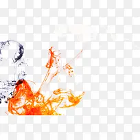 泼洒状的墨渍蓝色橙色-空若网 泼洒状的墨渍蓝色橙色-空若网