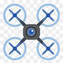 蓝色扁平化无人机元素-空若网 蓝色扁平化无人机元素-空若网