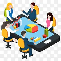 网络数据研讨会议插画-空若网 网络数据研讨会议插画-空若网