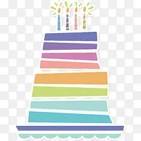 彩色条纹拼接蛋糕-空若网 彩色条纹拼接蛋糕-空若网