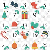 可爱圣诞倒数日历-空若网 可爱圣诞倒数日历-空若网
