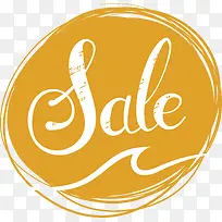 黄色涂鸦墨点促销标签-空若网 黄色涂鸦墨点促销标签-空若网