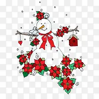 手绘圣诞雪人-空若网 手绘圣诞雪人-空若网