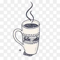 矢量素描麋鹿装水杯子素材-空若网 矢量素描麋鹿装水杯子素材-空若网