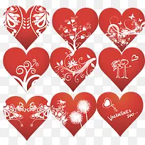 各式各样的花纹爱心素材-空若网 各式各样的花纹爱心素材-空若网