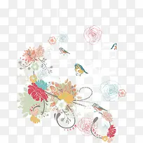 唯美树枝卡通鸟笼设计素材-空若网 唯美树枝卡通鸟笼设计素材-空若网