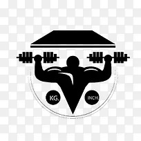 黑色健身标签矢量图-空若网 黑色健身标签矢量图-空若网