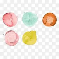 矢量浅色水彩墨迹素材-空若网 矢量浅色水彩墨迹素材-空若网