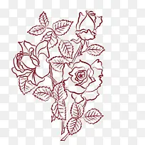 手绘玫瑰花简笔画设计-空若网 手绘玫瑰花简笔画设计-空若网