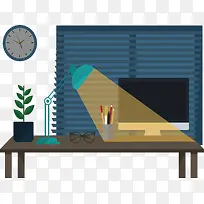 夜晚办公书房设计-空若网 夜晚办公书房设计-空若网