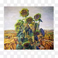 普通向日葵油画-空若网 普通向日葵油画-空若网