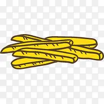 薯条食物卡通素材图-空若网 薯条食物卡通素材图-空若网