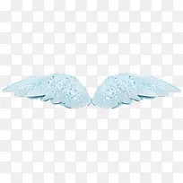 蓝色卡通翅膀装饰-空若网 蓝色卡通翅膀装饰-空若网