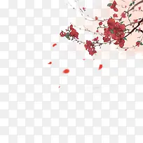 手绘古风落花设计素材-空若网 手绘古风落花设计素材-空若网