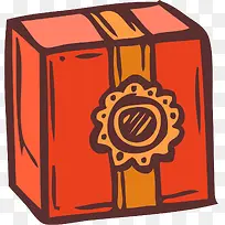 橙色卡通手绘礼物盒-空若网 橙色卡通手绘礼物盒-空若网