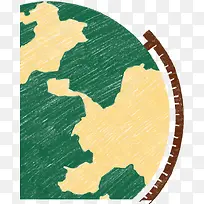 卡通手绘地球仪-空若网 卡通手绘地球仪-空若网