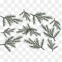 复古风圣诞松树枝花纹-空若网 复古风圣诞松树枝花纹-空若网