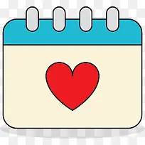 日历卡通矢量爱情图标-空若网 日历卡通矢量爱情图标-空若网