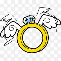 钻戒黄金矢量爱情图标-空若网 钻戒黄金矢量爱情图标-空若网