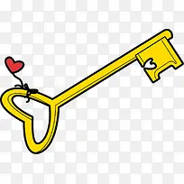 爱心钥匙矢量图标-空若网 爱心钥匙矢量图标-空若网