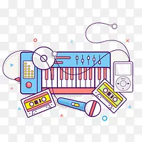 各种乐器插画-空若网 各种乐器插画-空若网