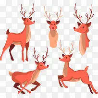 扁平梅花鹿素材-空若网 扁平梅花鹿素材-空若网