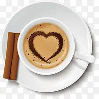 爱心咖啡液面-空若网 爱心咖啡液面-空若网
