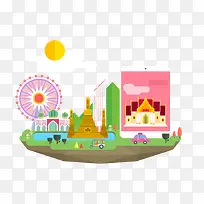 彩色的摩天轮-空若网 彩色的摩天轮-空若网