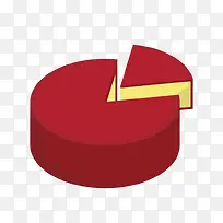 矢量红色奶酪-空若网 矢量红色奶酪-空若网