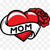红色母亲节字母爱心-空若网 红色母亲节字母爱心-空若网