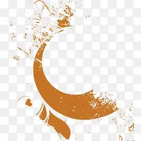 橙色潮流墨迹-空若网 橙色潮流墨迹-空若网