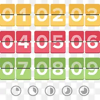 彩色倒数数字免费素材-空若网 彩色倒数数字免费素材-空若网