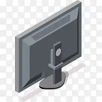 手绘矢量电脑显示器背面素材-空若网 手绘矢量电脑显示器背面素材-空若网