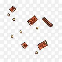 手绘漂浮的巧克力-空若网 手绘漂浮的巧克力-空若网