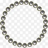 棕色金属宝石圆环-空若网 棕色金属宝石圆环-空若网