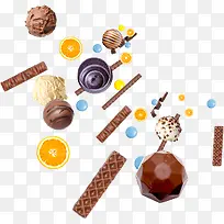 巧克力水果不规则漂浮-空若网 巧克力水果不规则漂浮-空若网